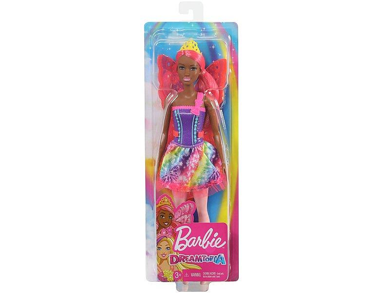 Barbie  Poupée Barbie Dreamtopia Fée Orange Cheveux et Ailes 