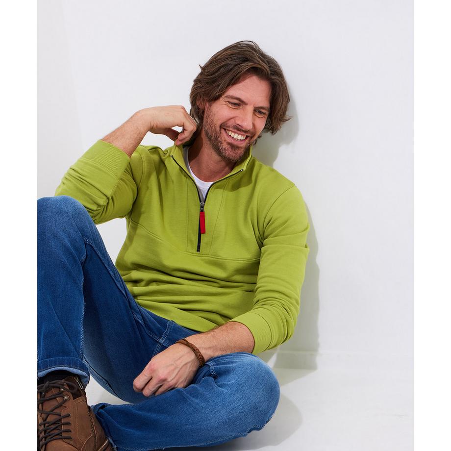 Sweatshirt Quart de Glissière Finitions Azteque