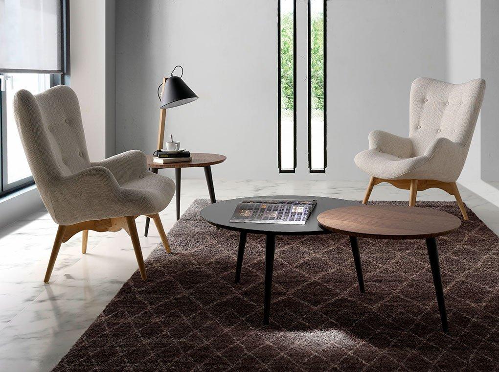 ANGEL CERDA Fauteuil en tissu beige  