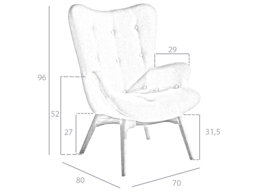 ANGEL CERDA Fauteuil en tissu beige  