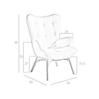 ANGEL CERDA Fauteuil en tissu beige  