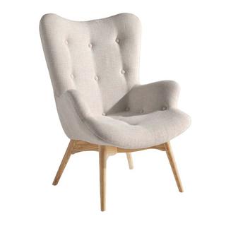 ANGEL CERDA Fauteuil en tissu beige  