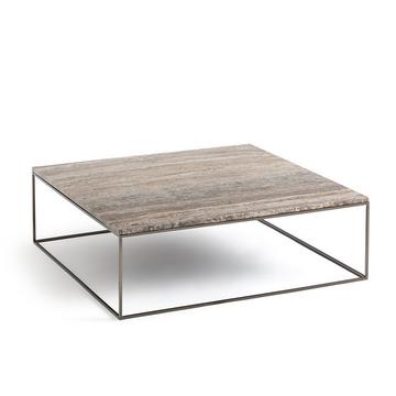 Table basse plateau travertin