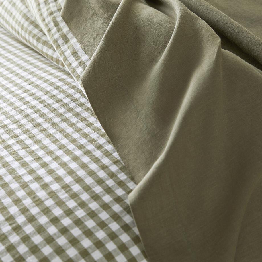 La Redoute Intérieurs Acélie Housse de Couette Vichy Khaki  