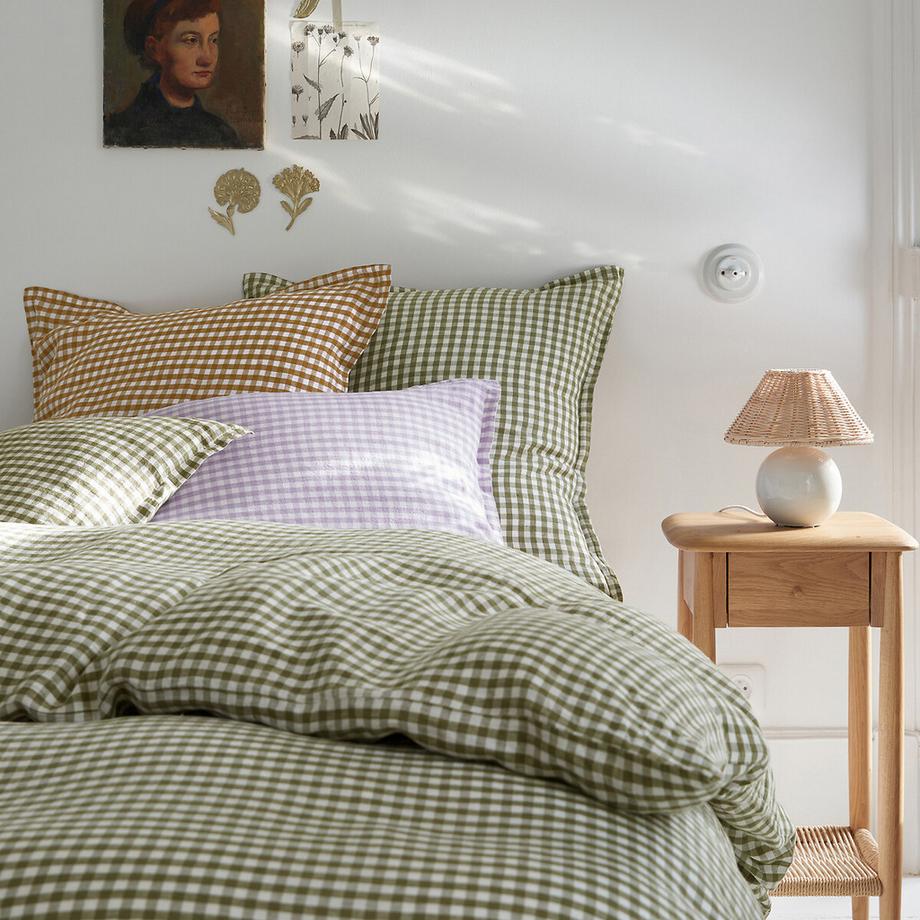 La Redoute Intérieurs Acélie Housse de Couette Vichy Khaki  