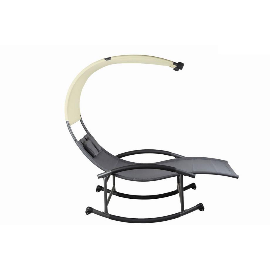 Northio Chaise longue à bascule pour deux personnes avec auvent et coussins MultiGarden  