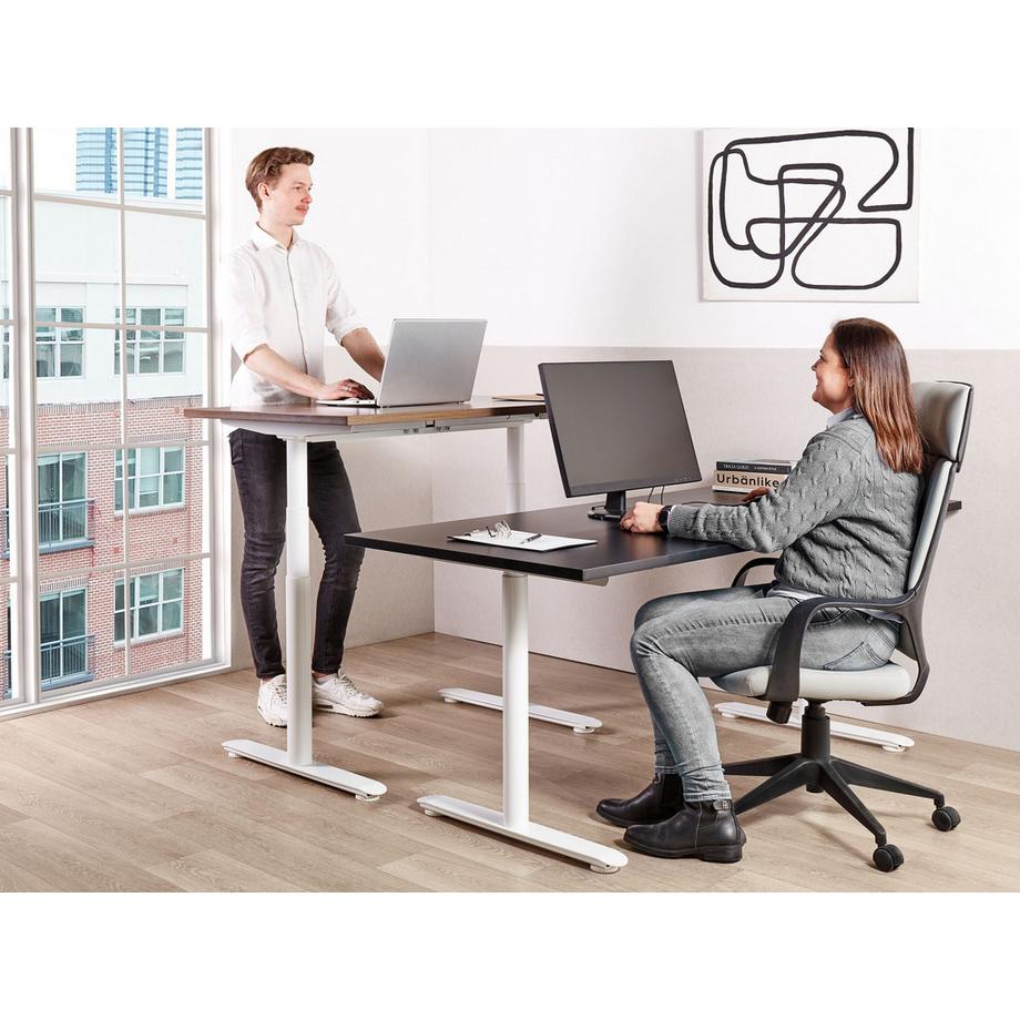 Beliani Verstellbarer Schreibtisch aus Faserplatte Modern DESTIN IV  