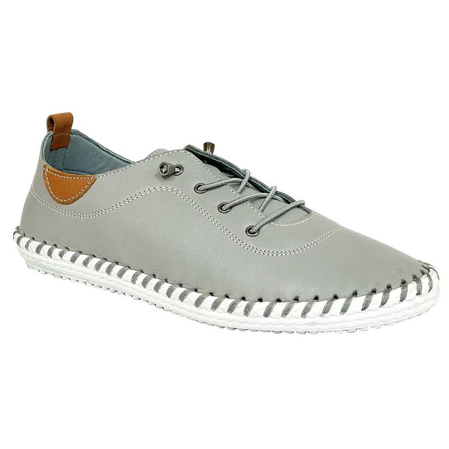 Leinenschuhe St Ives, Leder