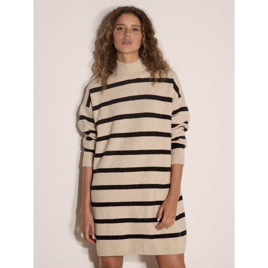 APRICOT Abito corto a maglia oversize a righe  