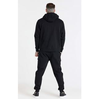 Sik Silk  Kapuzenpullover Black Essential Zip Through Funnel Hoodie 