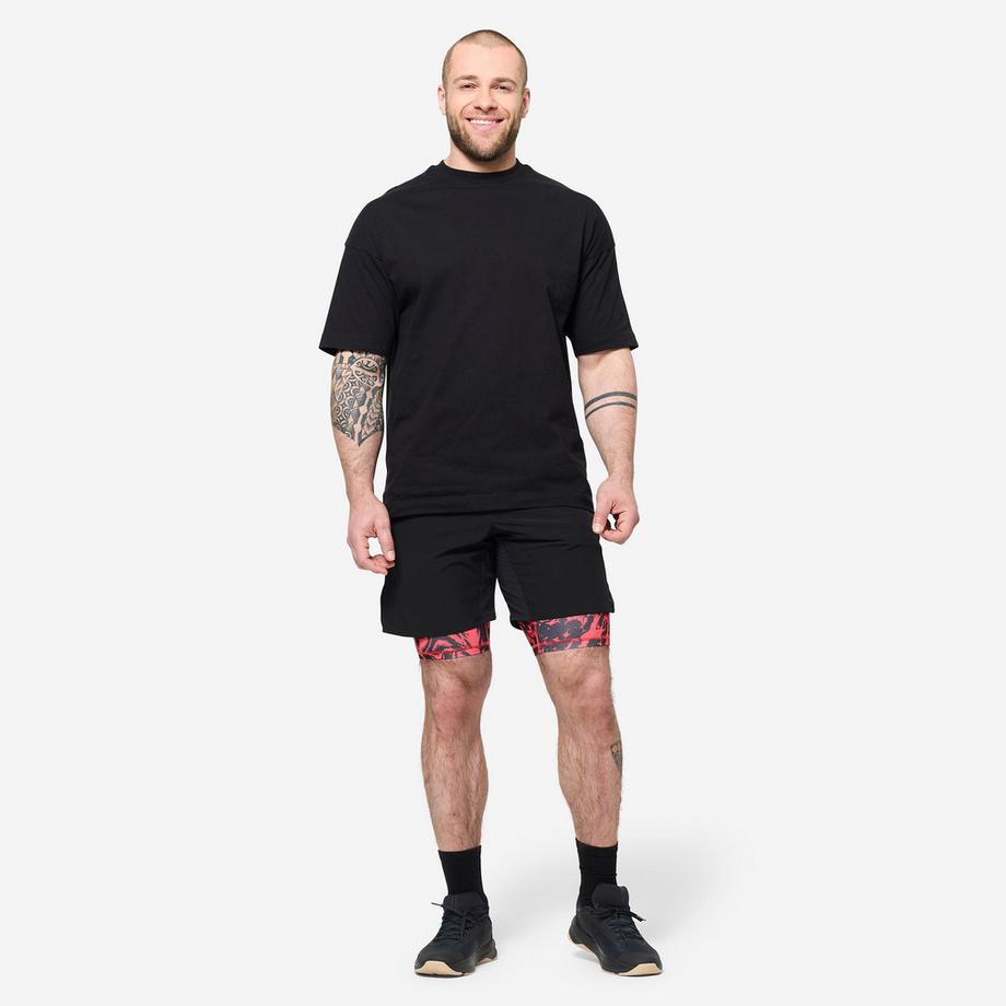 DOMYOS  2-in-1 Shorts  atmungsaktiv 