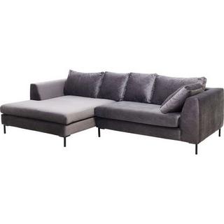 KARE Design Ecksofa Black Gianna Velvet Grau Links  