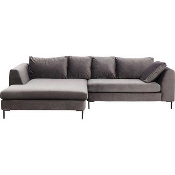 Ecksofa Black Gianna Velvet Grau Links