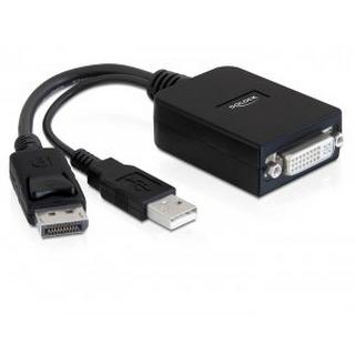 DeLock  DeLOCK 61855 câble vidéo et adaptateur 0,23 m DisplayPort DVI-I Noir 