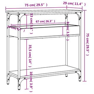 VidaXL Table console bois d'ingénierie  