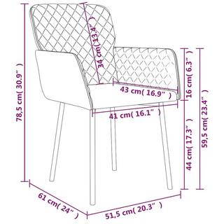 VidaXL Chaise de salle à manger velours  