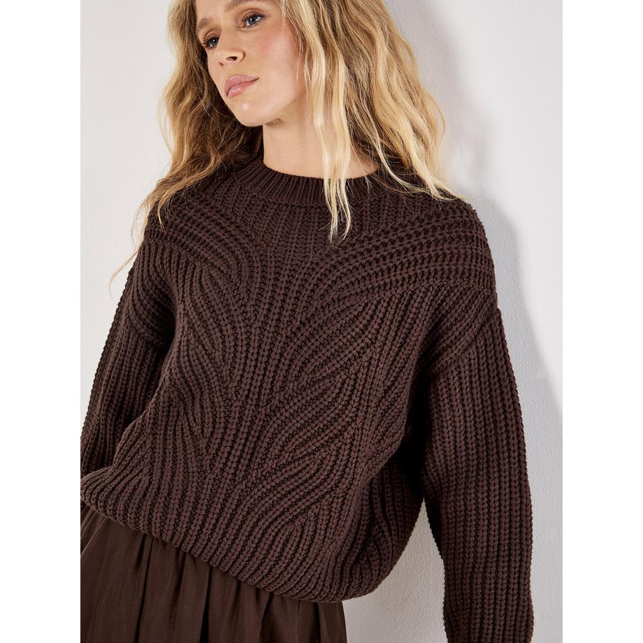 APRICOT Grobmaschiger Kabelstrick-Pullover  
