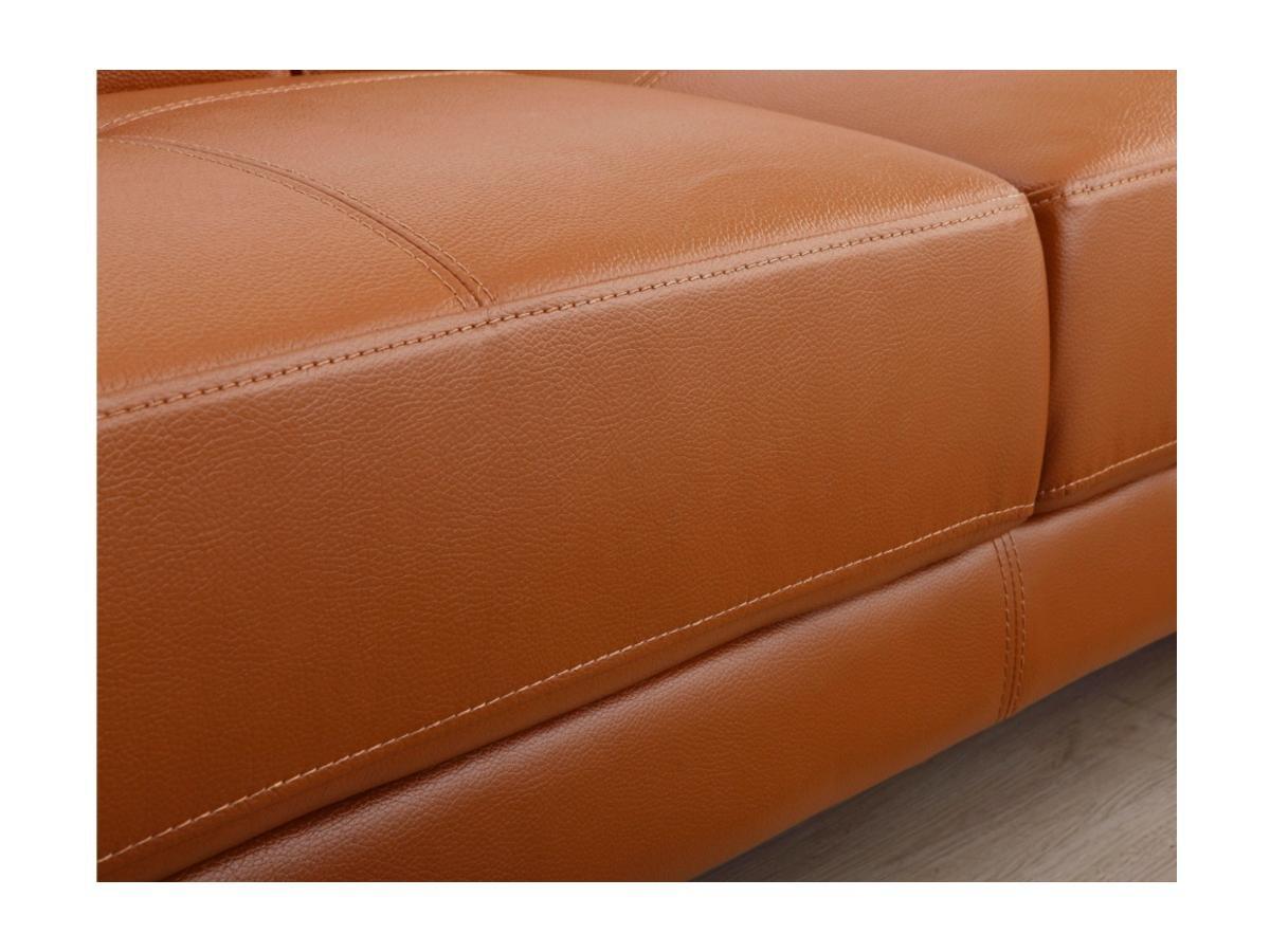 Vente-unique Ecksofa Leder - Karamell - Ecke Links - EXCELSIOR II  