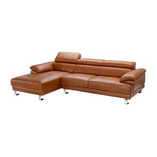 Vente-unique Ecksofa Leder - Karamell - Ecke Links - EXCELSIOR II  