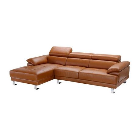 Vente-unique Ecksofa Leder - Karamell - Ecke Links - EXCELSIOR II  