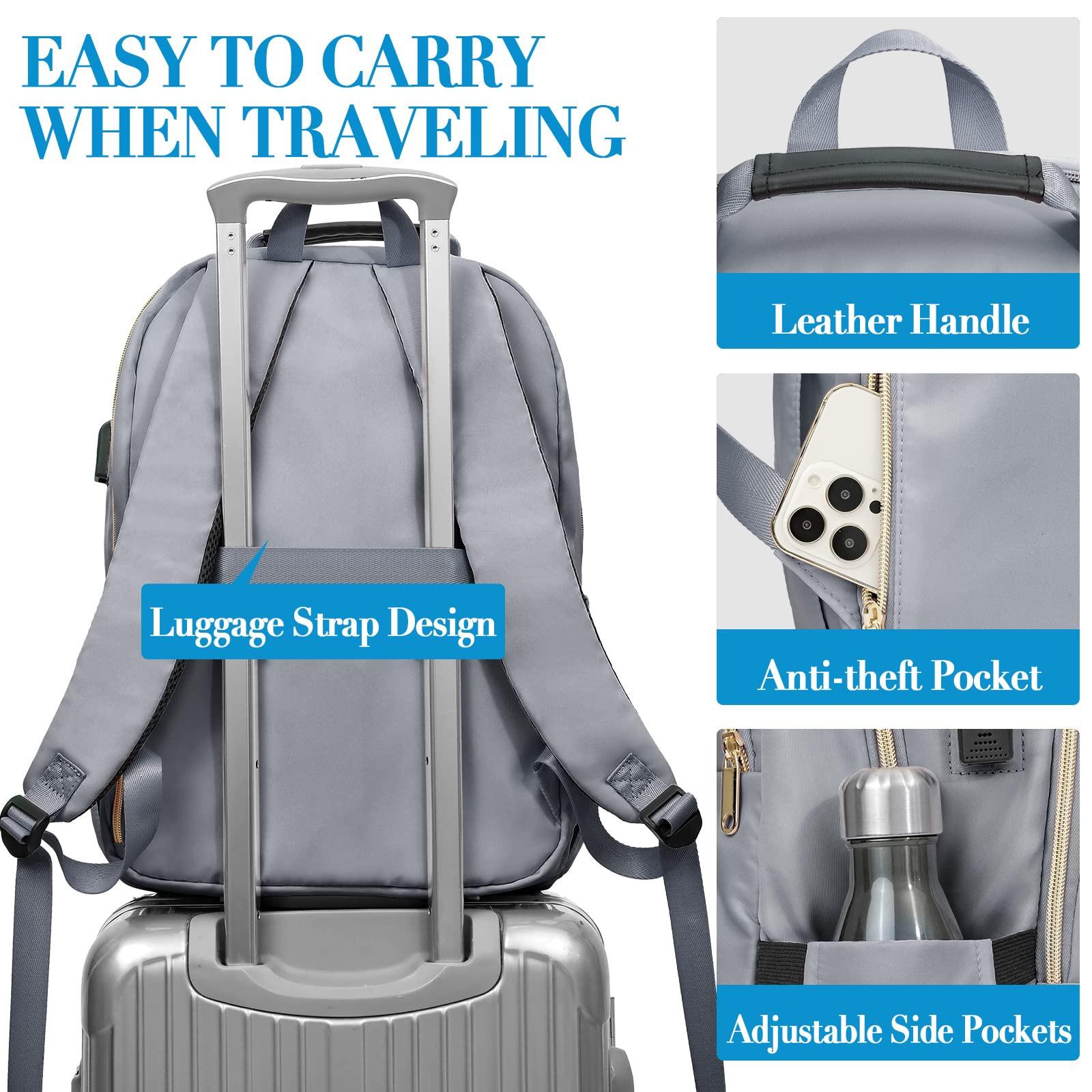 Only-bags.store Teenager Laptop Rucksack mit USB Ladeanschluss Stylischer Daypack  