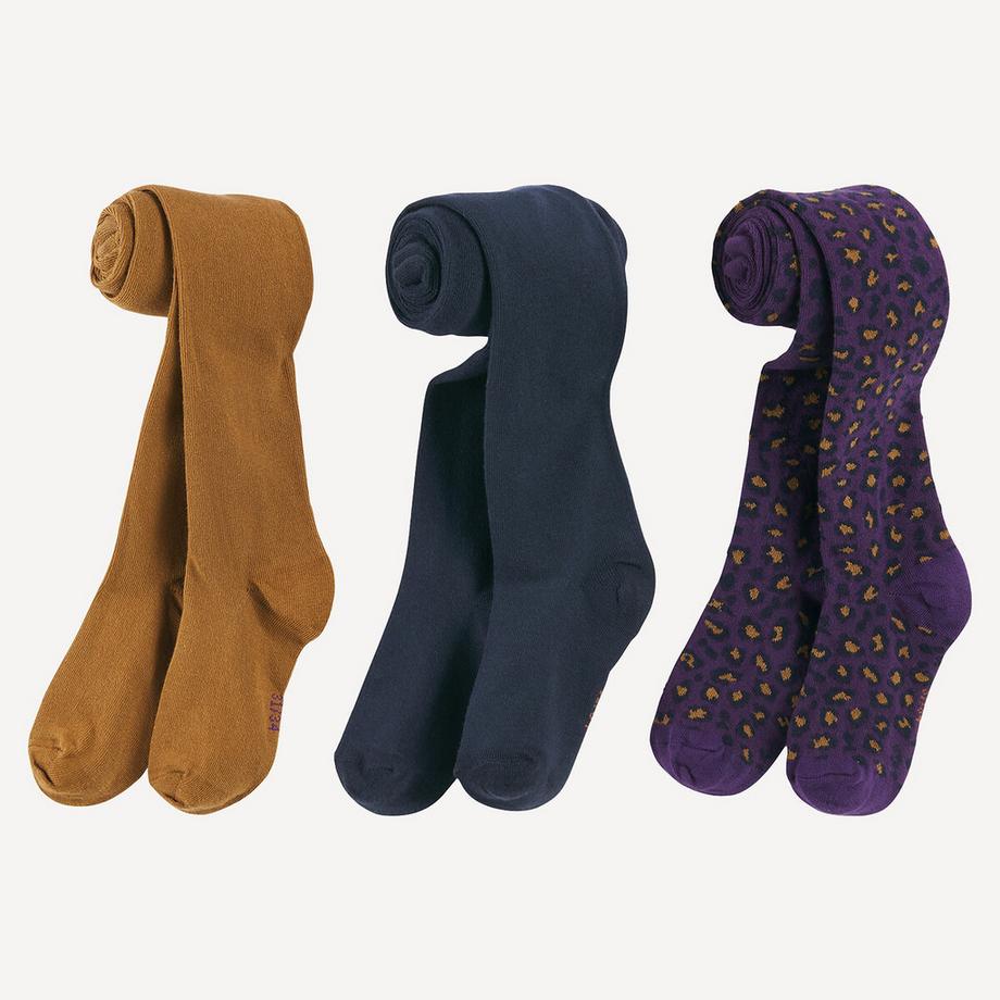 La Redoute Collections  Lot de 3 paires de collants unis et léopard 