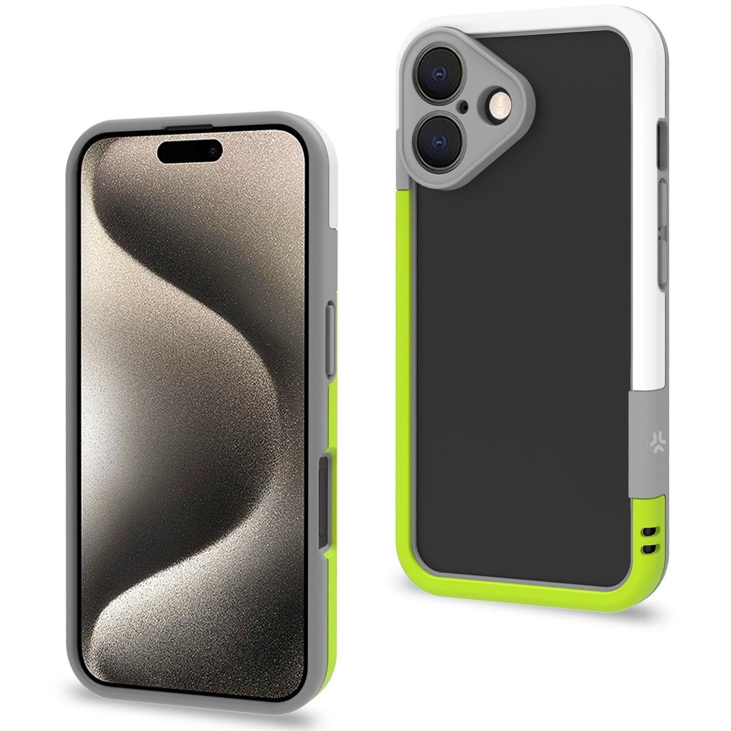 Celly  Bumper iPhone 16 Blanc/Vert Citron 