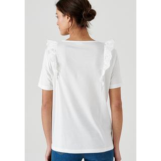 Damart  Tee-shirt bi-matière broderie anglaise. 