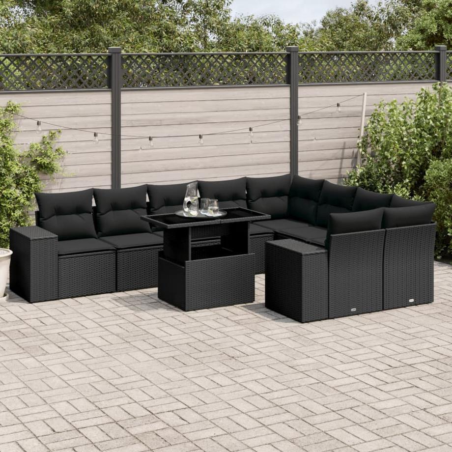 VidaXL set divano da giardino Polirattan  