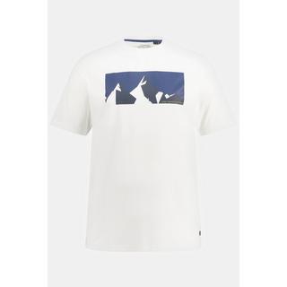 JP1880  T-Shirt, Halbarm, Mountain Print, Rundhals 