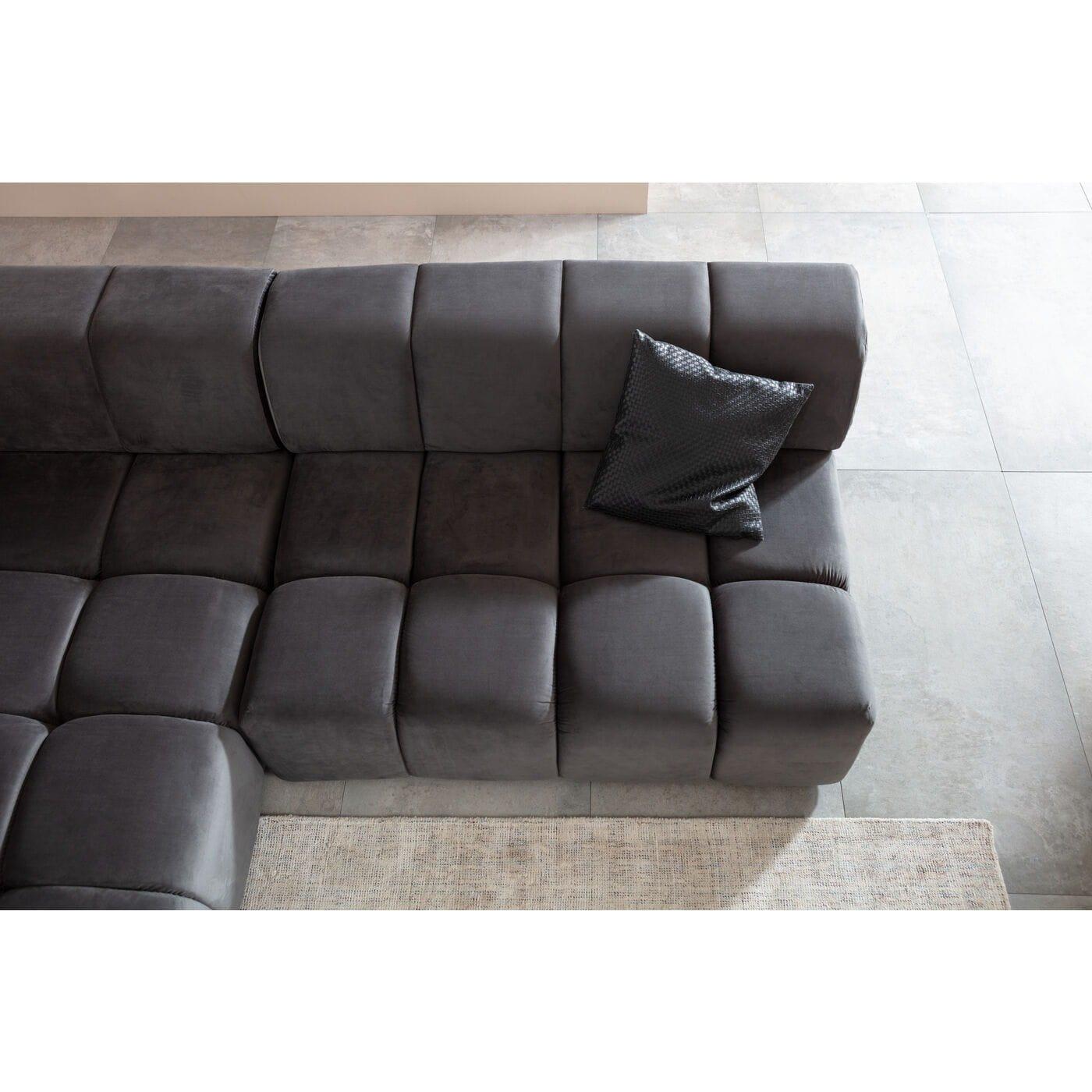 KARE Design Ecksofa Belami Grau Links  