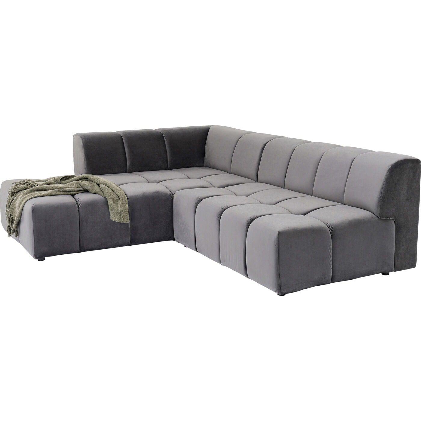 KARE Design Ecksofa Belami Grau Links  