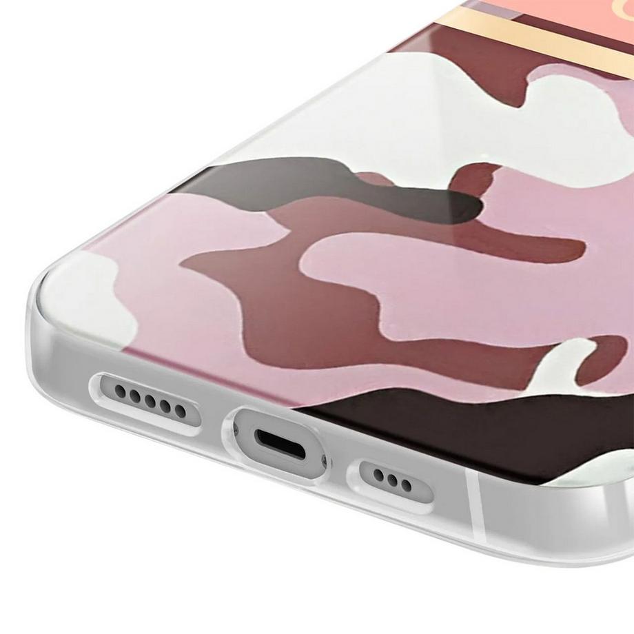 GUESS  Cover iPhone 13 Pro Camo tracolla nylon 