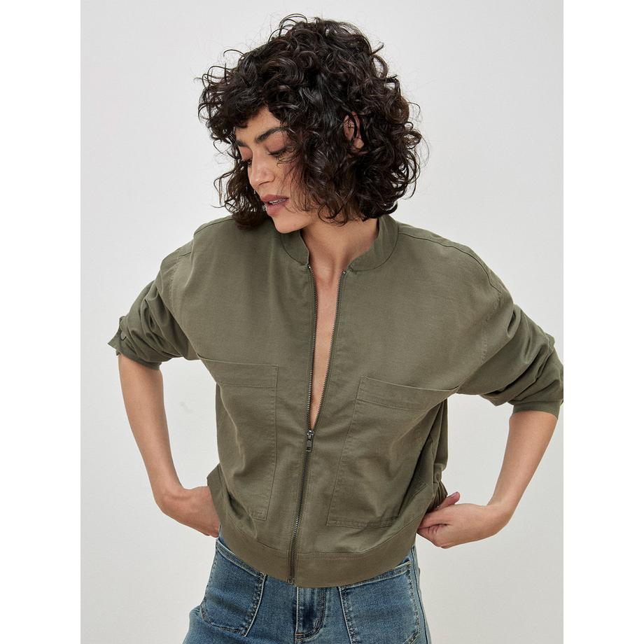 APRICOT Blouson aviateur en denim léger  