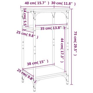 VidaXL Table d'appoint bois d'ingénierie  