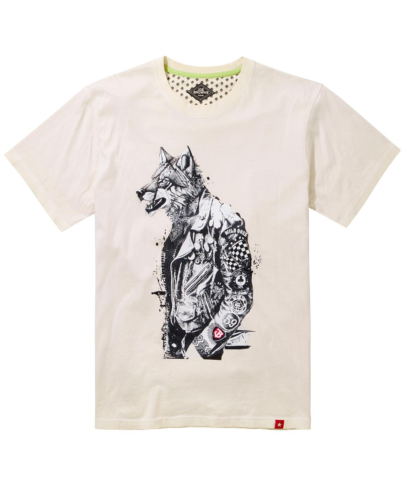 Joe Browns  Biker Wolf Grafik T-Shirt 