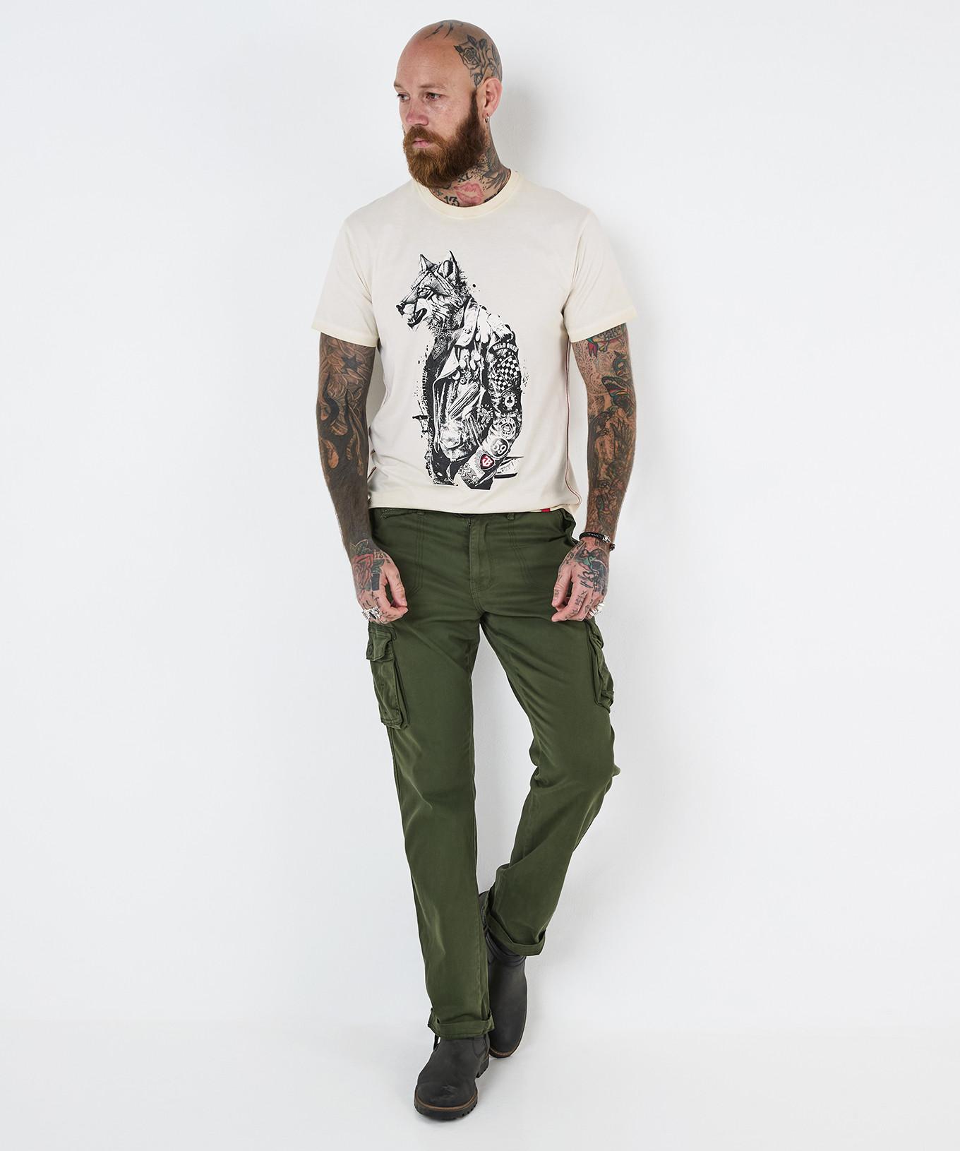 Joe Browns  Biker Wolf Grafik T-Shirt 