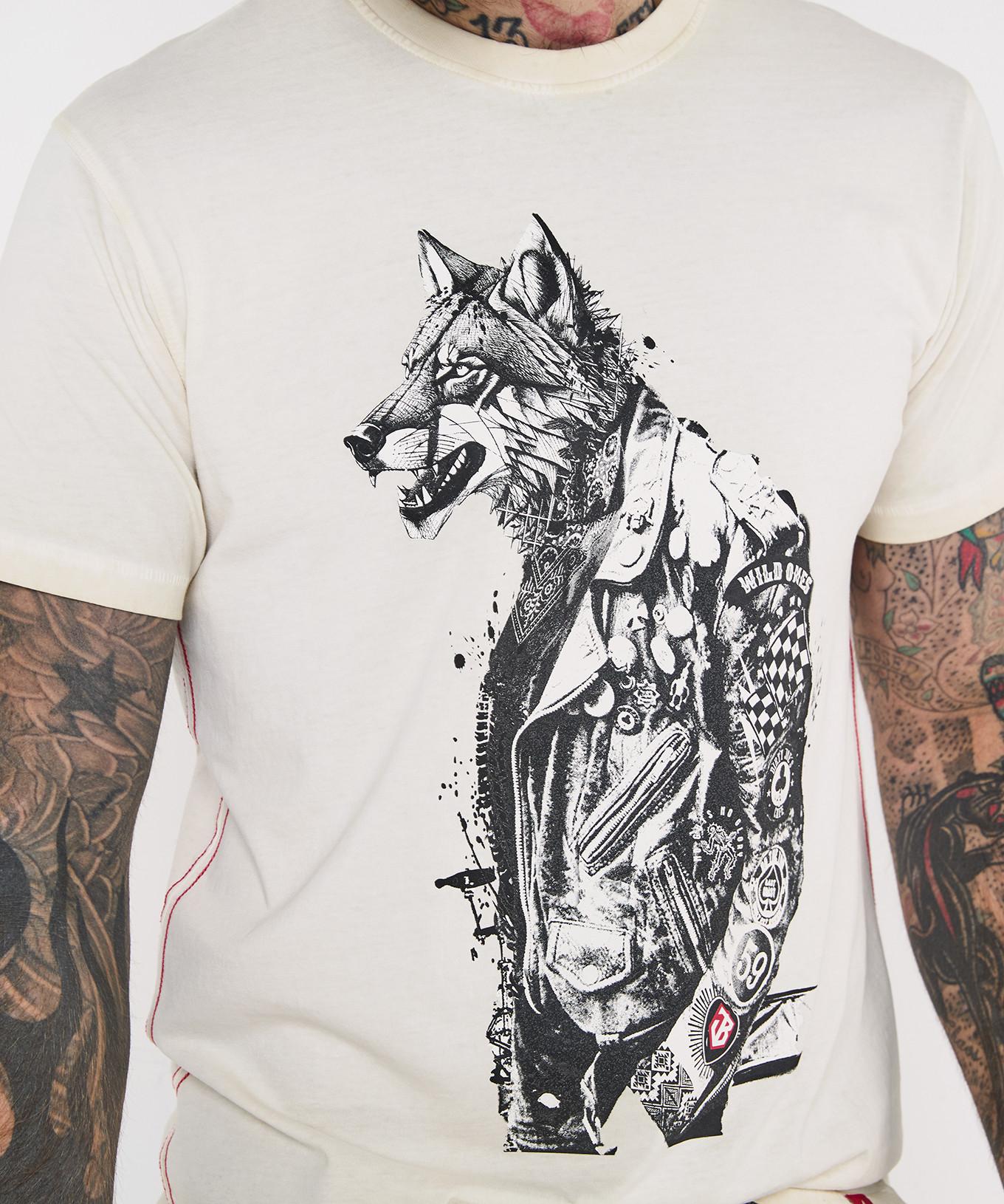 Joe Browns  Biker Wolf Grafik T-Shirt 