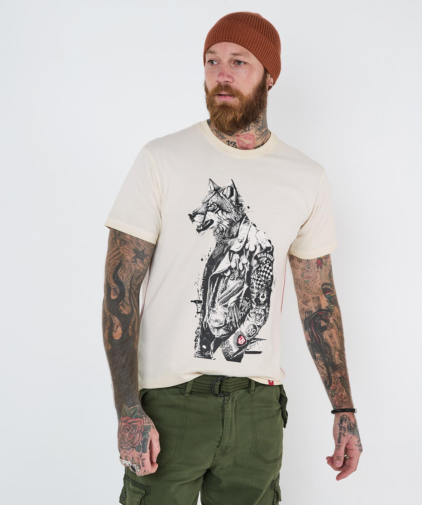 Joe Browns  Biker Wolf Grafik T-Shirt 