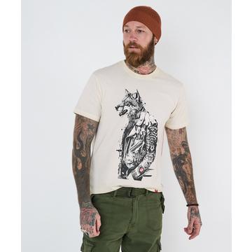 Biker Wolf Grafik T-Shirt