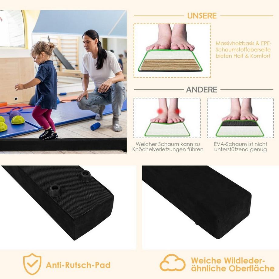 Northix  Trave di equilibrio per ginnastica, pieghevole 