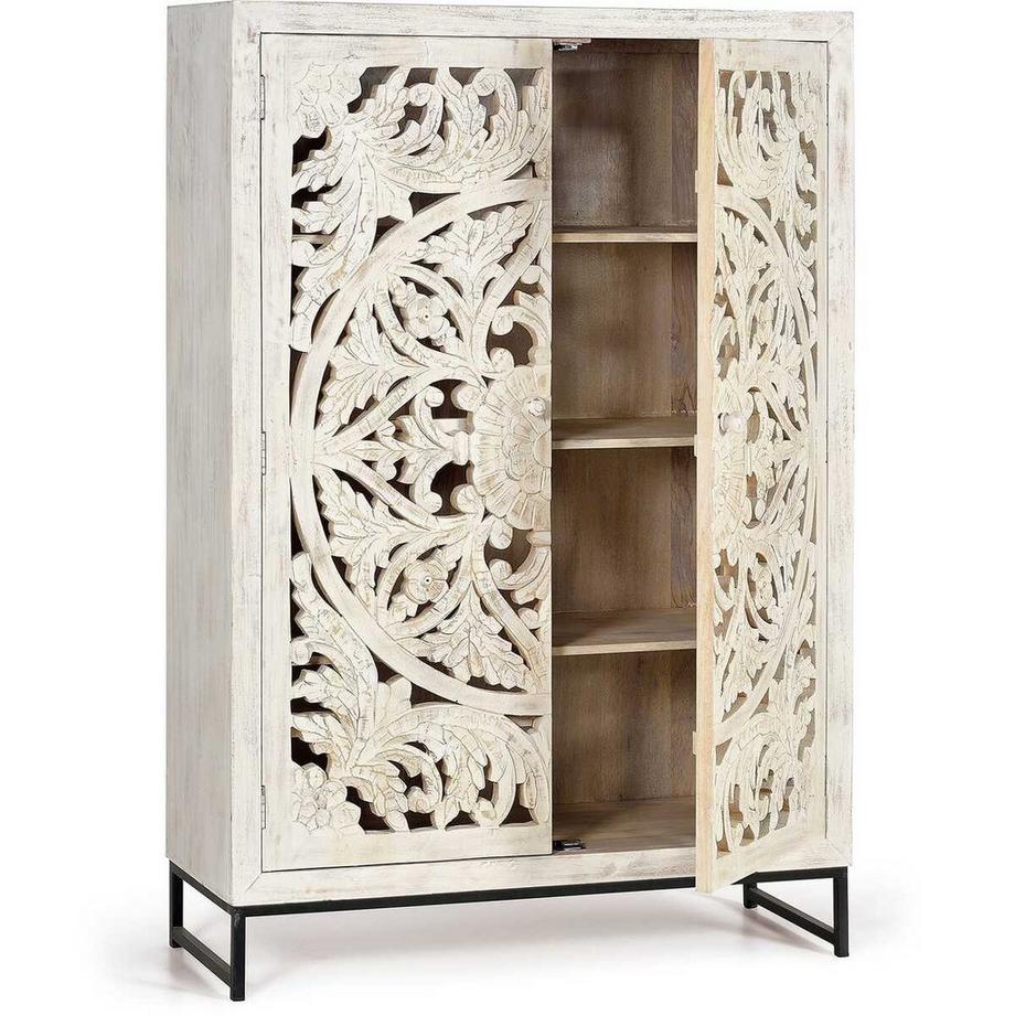 mutoni Schrank Mykonos Mango vintage weiss 110x160  