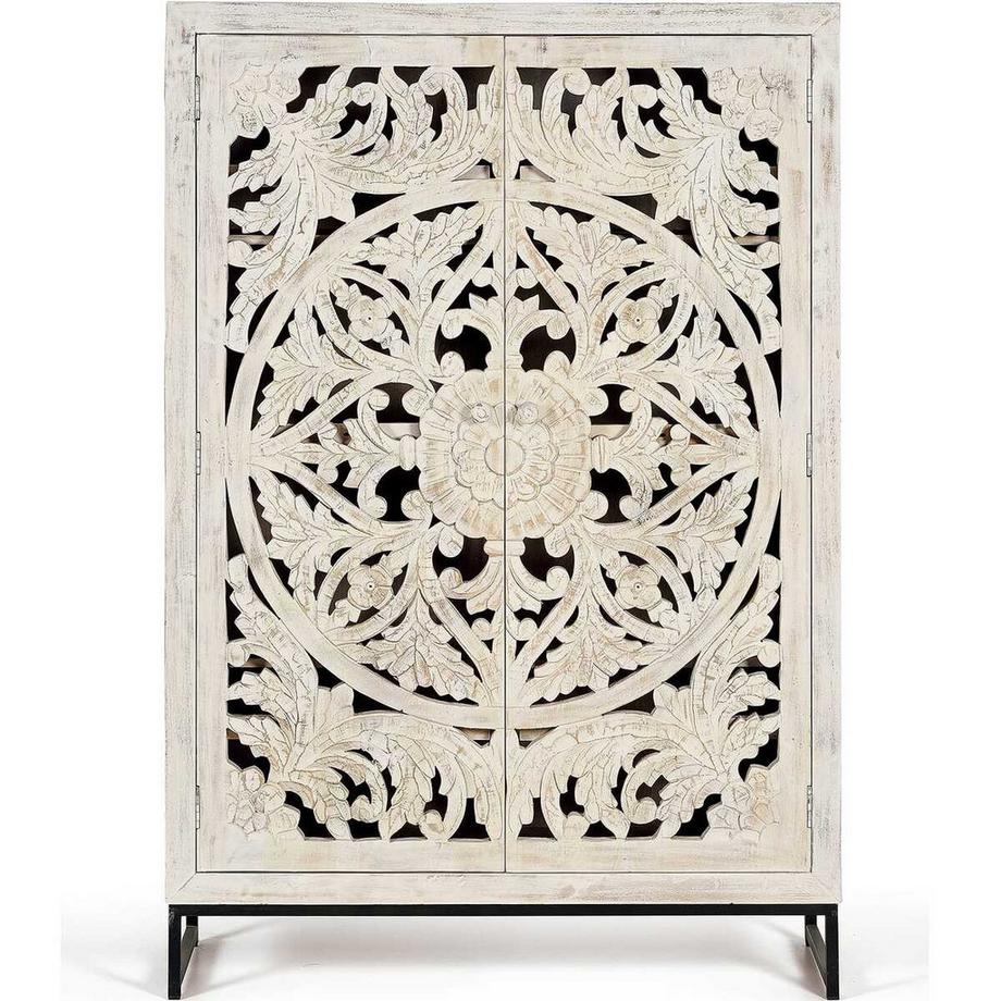 Schrank Mykonos Mango vintage weiss 110x160