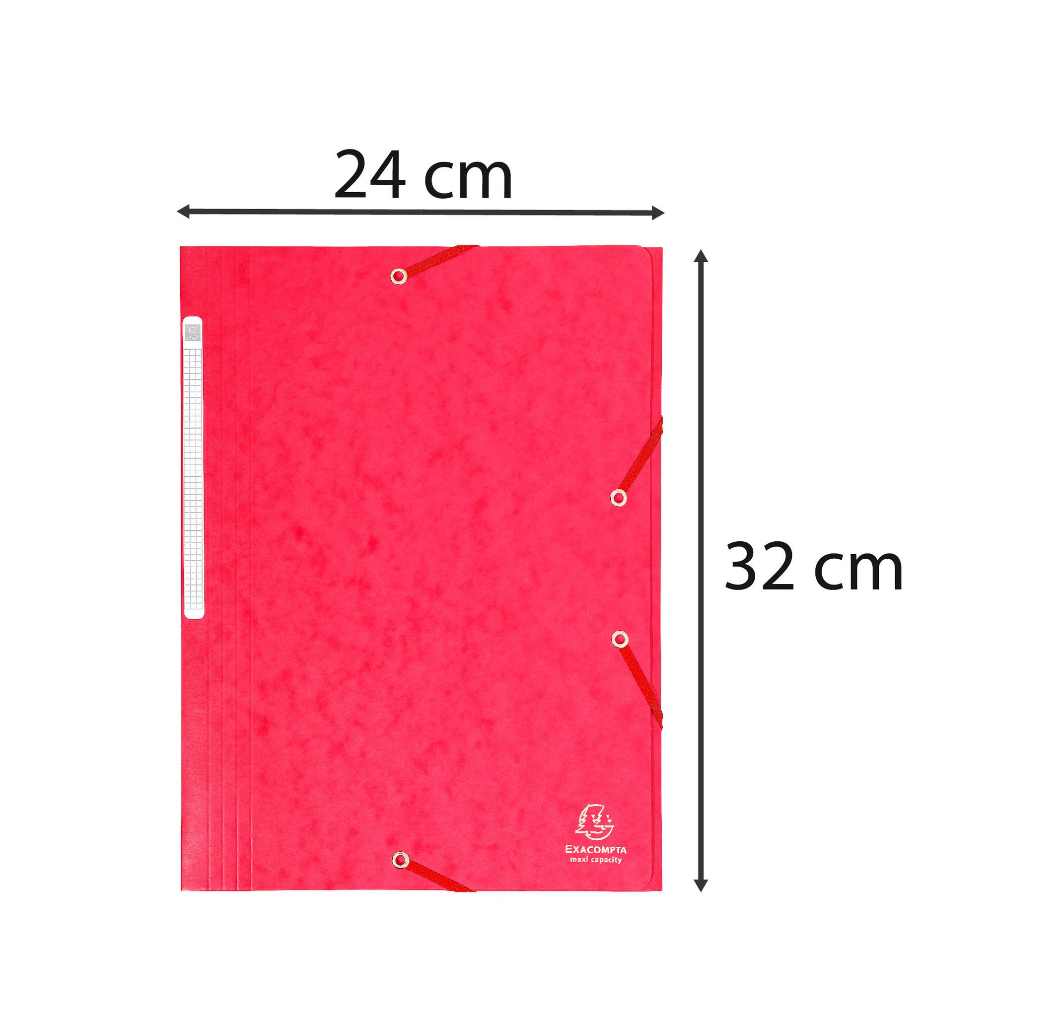 Exacompta Chemise à élastiques Maxi capacity carte lustrée 425gm2 - A4 - x 25  