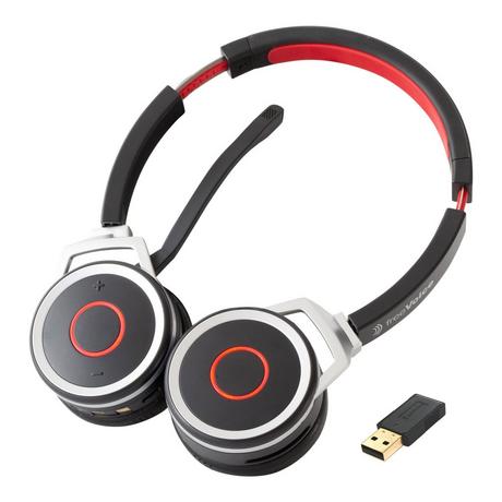 freeVoice  freeVoice Space Stereo NC Casque Sans fil Arceau Bureau/Centre d'appels Bluetooth Noir, Rouge, Argent 