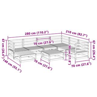 VidaXL Garten sofagarnitur kiefernholz  