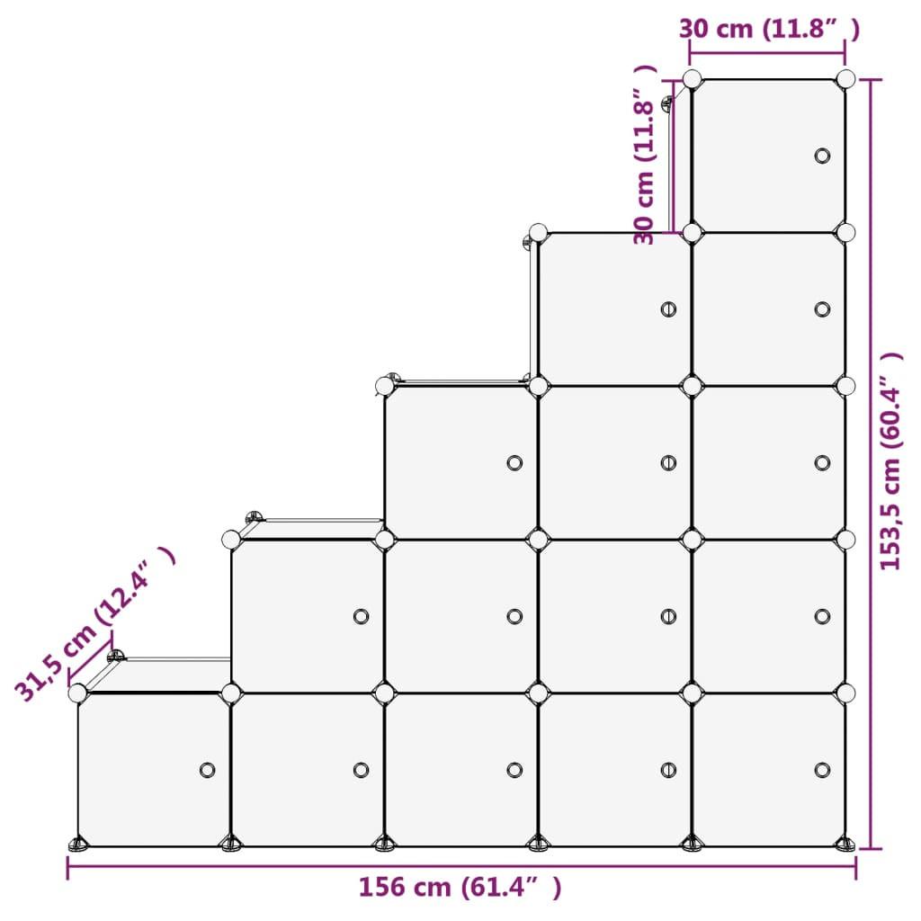 VidaXL Organisateur de cubes de rangement polypropylène  