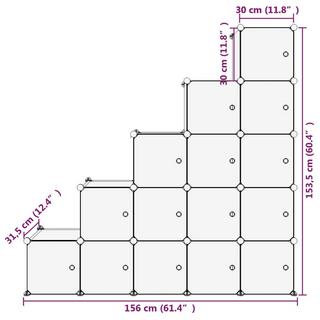 VidaXL Organisateur de cubes de rangement polypropylène  