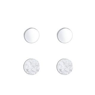 Elli  Boucles d'Oreilles Set De 2 Rondeur Classique Brillante Et Mate 