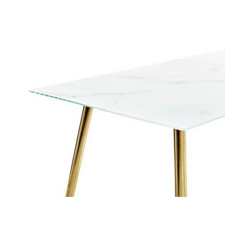 Beliani Tavolo da pranzo en Vetro temperato Glamour MULGA  